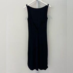 DONNA KARAN SIGNATURE BLACK EMBELLISHED DRESS SIZE US 4 NWOTS!